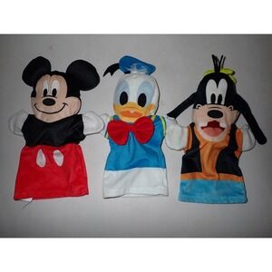 Melissa & Doug Disney Babies Plush Hand Puppets Lot‎ Mickey Donald Pluto